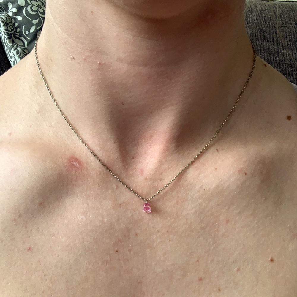 FREE w/ PURCHASE - Pink crystal necklace